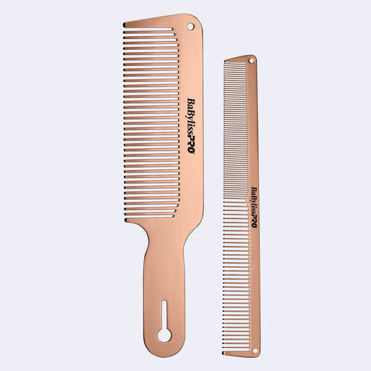 BaBylissPRO Barberology MetalFX Comb Set - Rose Gold