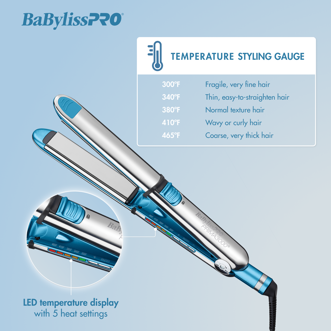 BaBylissPRO® Nano Titanium™ Prima3000® 1¼" Ionic Straightener