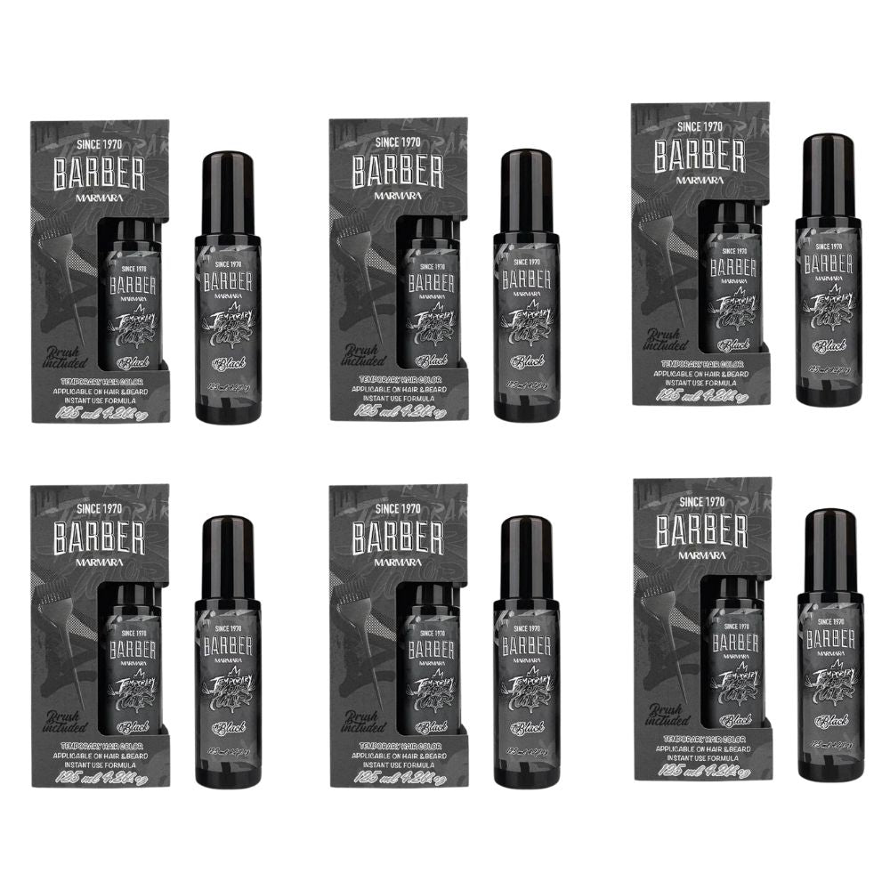 Marmara Barber Temporary Hair Color - Black 4.2 oz Multipack