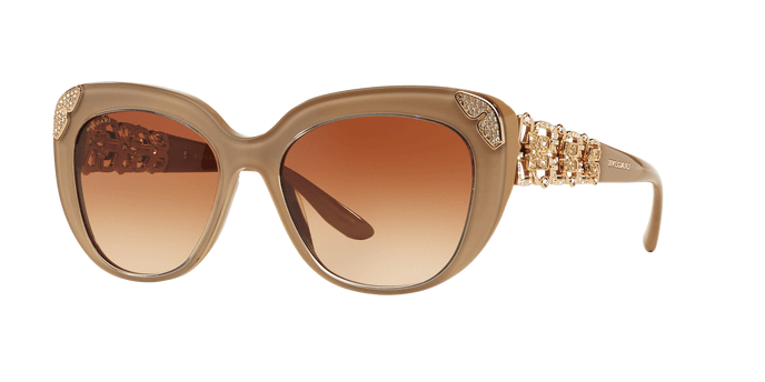 Bvlgari BV8162B 5382-13 - Top Crystal On Turtledove-Brown Gradient by Bvlgari for Women - 55-17-135 mm Sunglasses