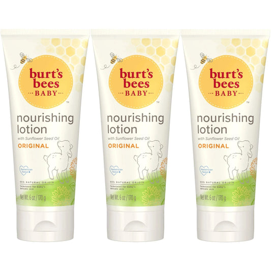 Baby Ultra Gentle Lotion by Burts Bees for Kids - 6 oz Body Lotion - Pack of 3