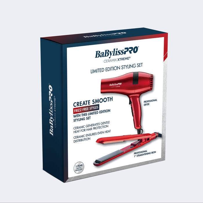 BaBylissPRO Ceramix Xtreme Flat Iron 1" & Hair Dryer