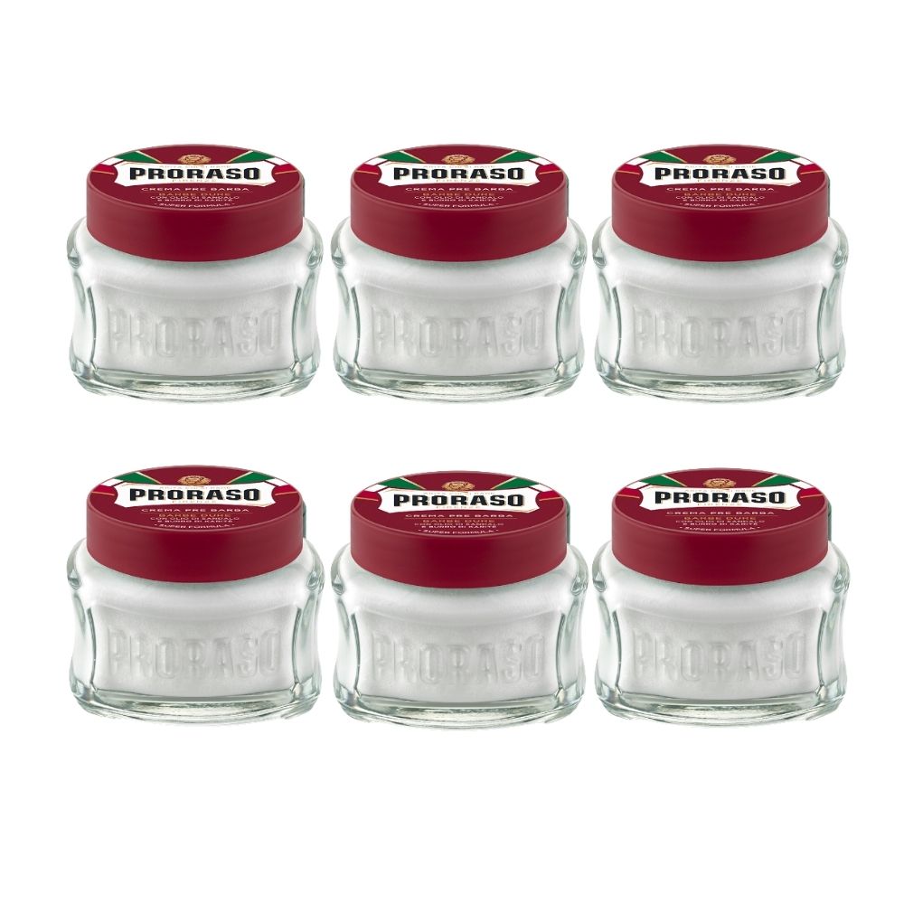 Proraso Pre Shave Cream Sandalwood - Red 3.6 oz Multipack