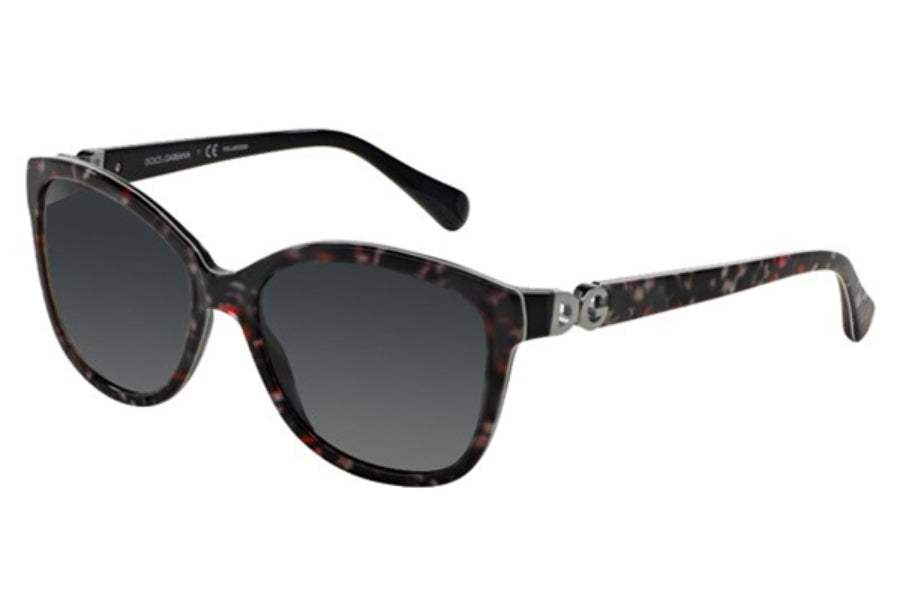 Dolce and Gabbana DG 4258 2778T3 - Top Black Flowers On Black-Polar Grey Gradient by Dolce and Gabbana for Women - 56-17-140 mm Sunglasses