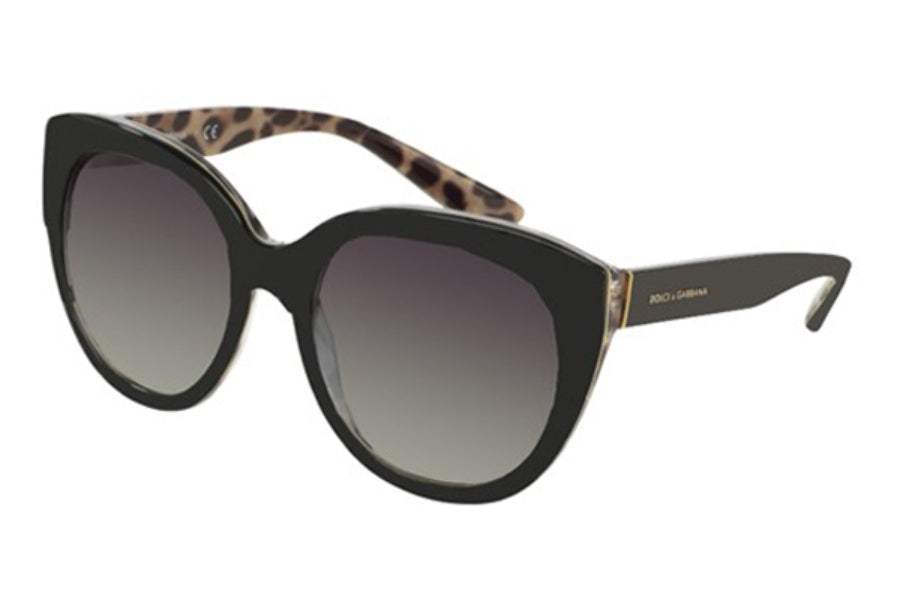 Dolce and Gabbana DG 4259 2857-8G - Top Black On Leo-Grey Gradient by Dolce and Gabbana for Women - 56-20-140 mm Sunglasses