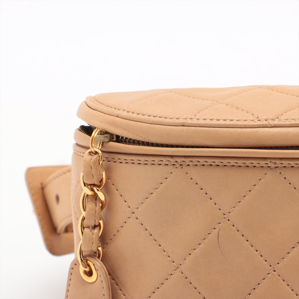 Chanel Matelasse Lambskin Waist Bum Bag Beige