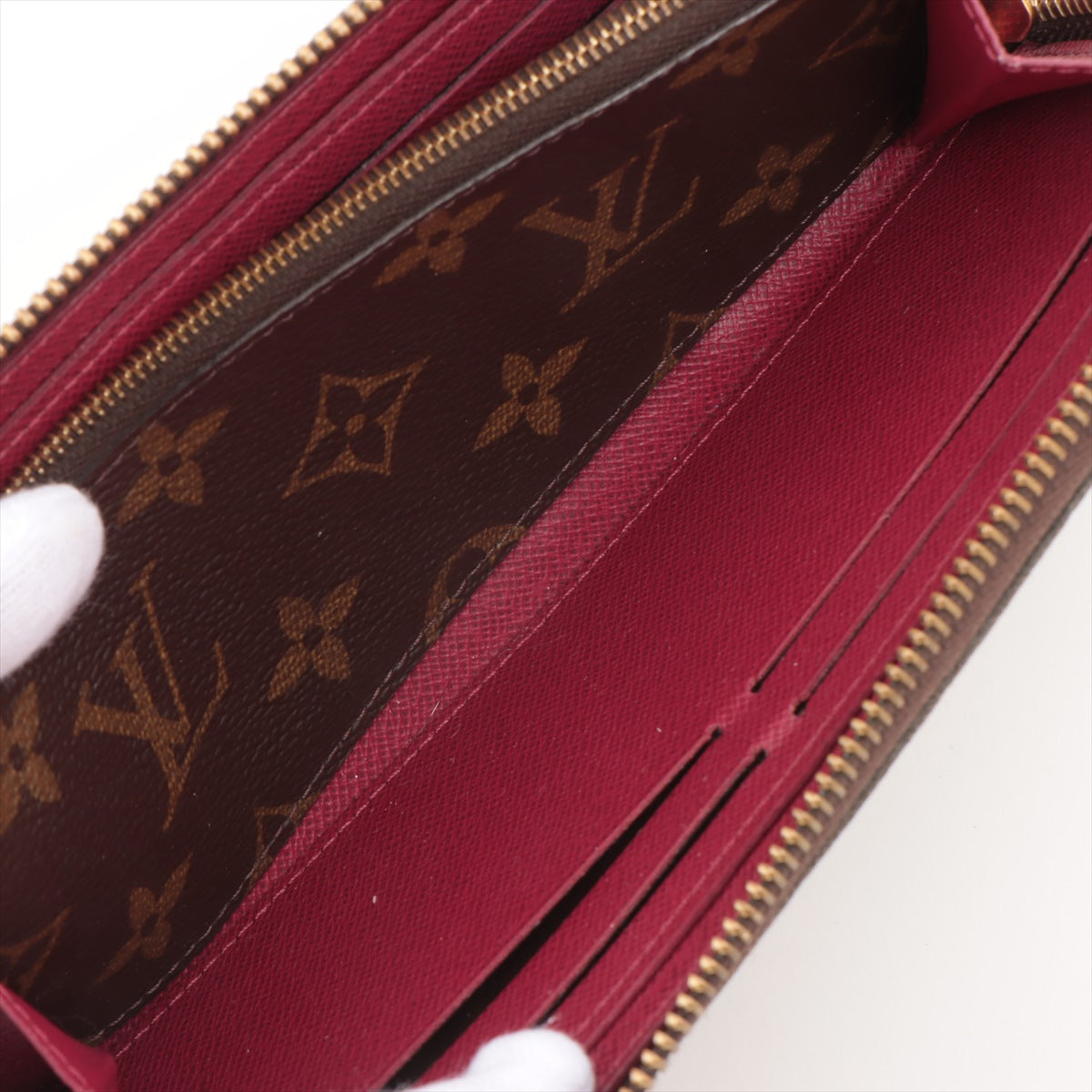 Louis Vuitton Monogram Clemence Long Wallet Fuchsia