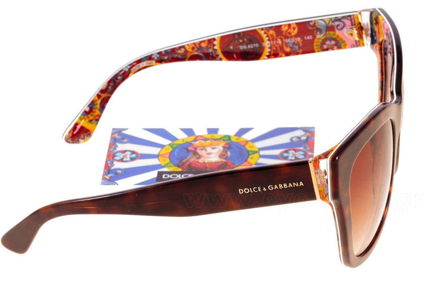 Dolce and Gabbana DG 4270 3037-13 - Havana Handcart-Brown Gradient by Dolce and Gabbana for Women - 55-19-140 mm Sunglasses