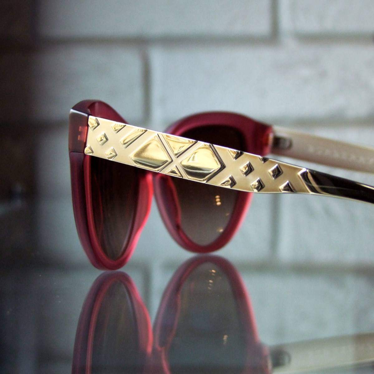 Burberry BE 4220 3576-13 - Matte Red-Brown Gradient by Burberry - 56-17-140 mm Sunglasses