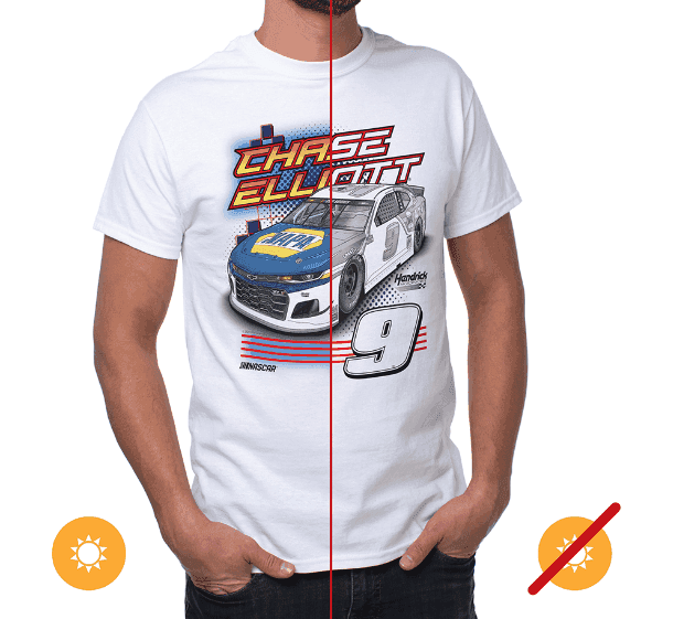 NASCAR Mens Classic Crew Tee - Chase Elliot - 1 White by DelSol for Men - 1 Pc T-Shirt (2XL)