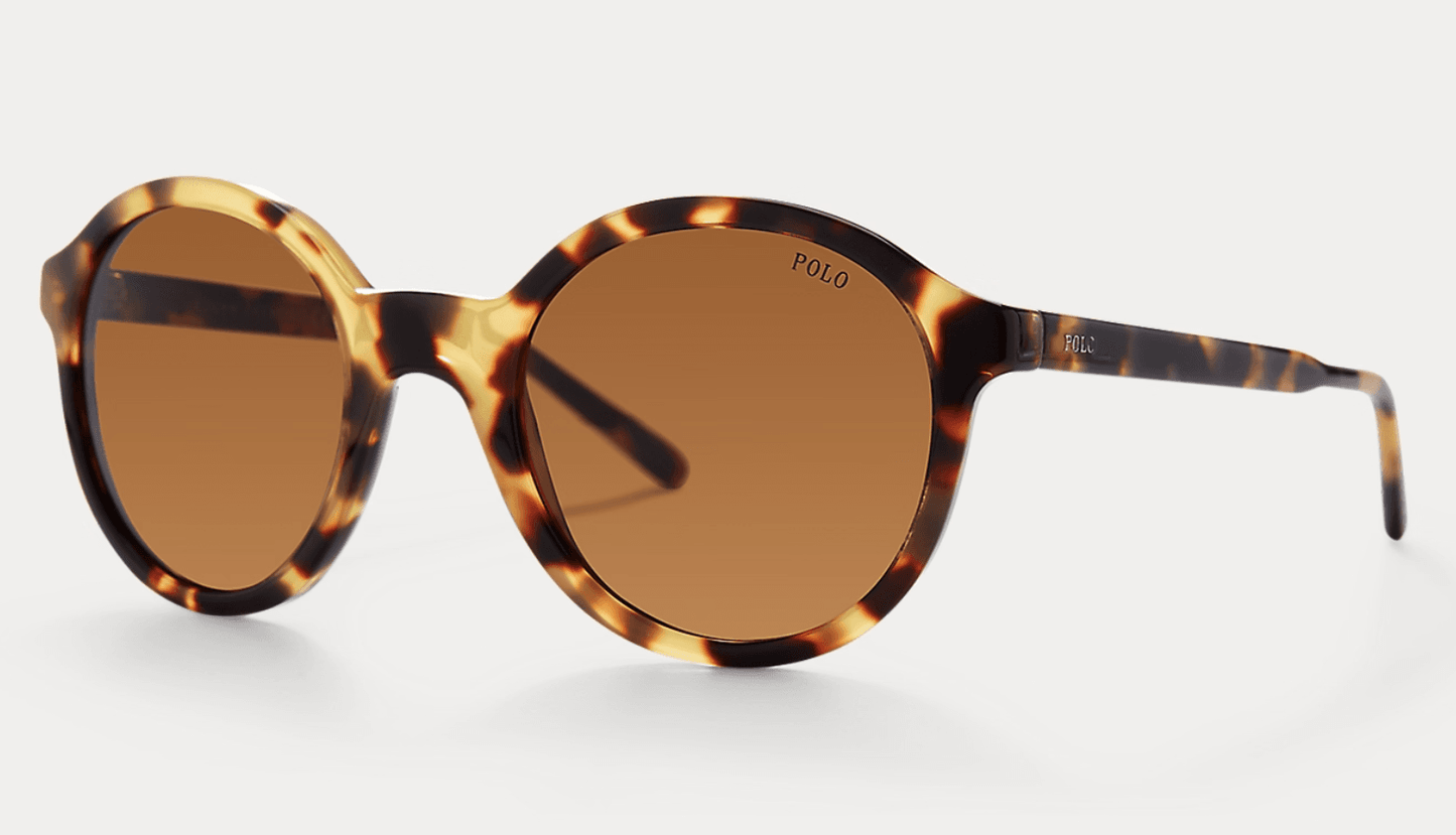 Polo Ralph Lauren PH 4112 500473 - Shiny Spotty Havana-Olive by Ralph Lauren for Women - 50-22-140 mm Sunglasses