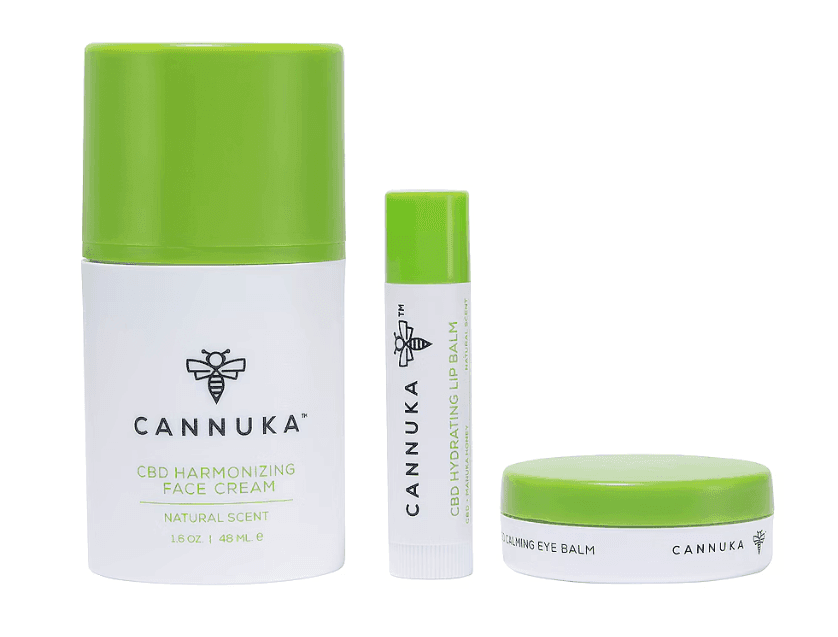 Hydrating Face Kit by Cannuka for Women - 3 Pc Kit 1.6 oz Harmonizing Face Cream, 0.17 oz Calming Eye Balm, 0.15 oz Hydrating Lip Balm