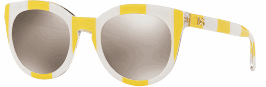 Dolce and Gabbana DG 4249 3025-5A - Yellow White-Light Brown Gold by Dolce and Gabbana for Women - 50-22-140 mm Sunglasses