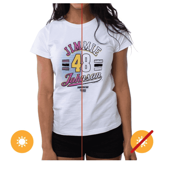 NASCAR Womens Crew Tee - Jimmie Johnson - 8 White by DelSol for Women - 1 Pc T-Shirt (L)