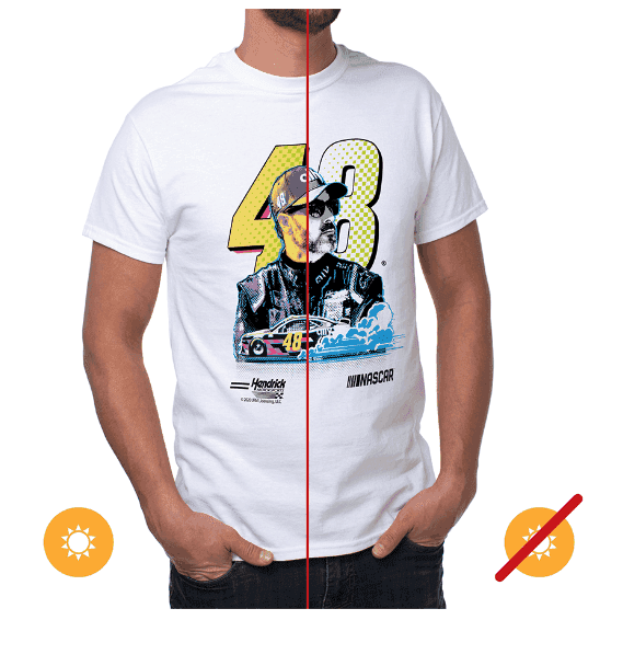 NASCAR Mens Classic Crew Tee - Jimmie Johnson - 4 White by DelSol for Men - 1 Pc T-Shirt (M)