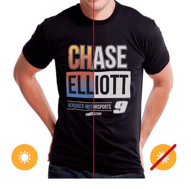 NASCAR Mens Classic Crew Tee - Chase Elliot - 3 Black by DelSol for Men - 1 Pc T-Shirt (2XL)