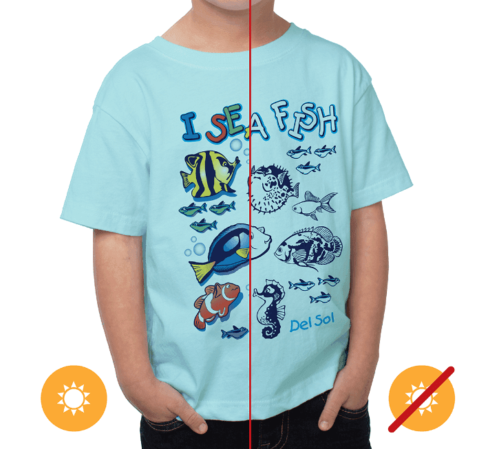 Kids Crew Tee - I Sea Fish - Chill by DelSol for Kids - 1 Pc T-Shirt (4T)