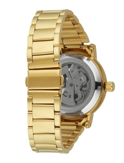 REDS28 Gold Stainless Steel Bracelet Watch by Jean Bellecour for Men - 1 Pc Watch