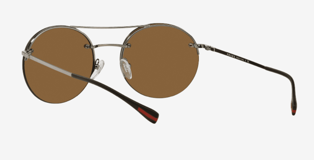 Prada SPS 54R 5AV-5M0 - Gunmetal-Brown Orange by Prada for Unisex - 56-18-135 mm Sunglasses