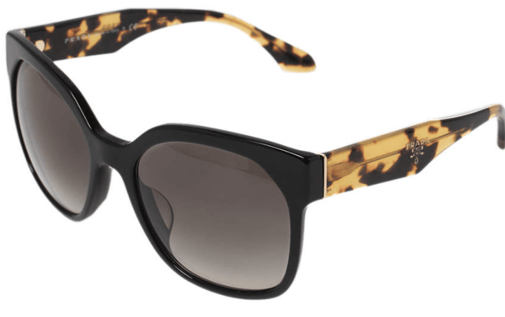 Prada SPR 10R 1AB-0A7 - Black Havana-Grey Shaded by Prada for Women - 57-19-140 mm Sunglasses