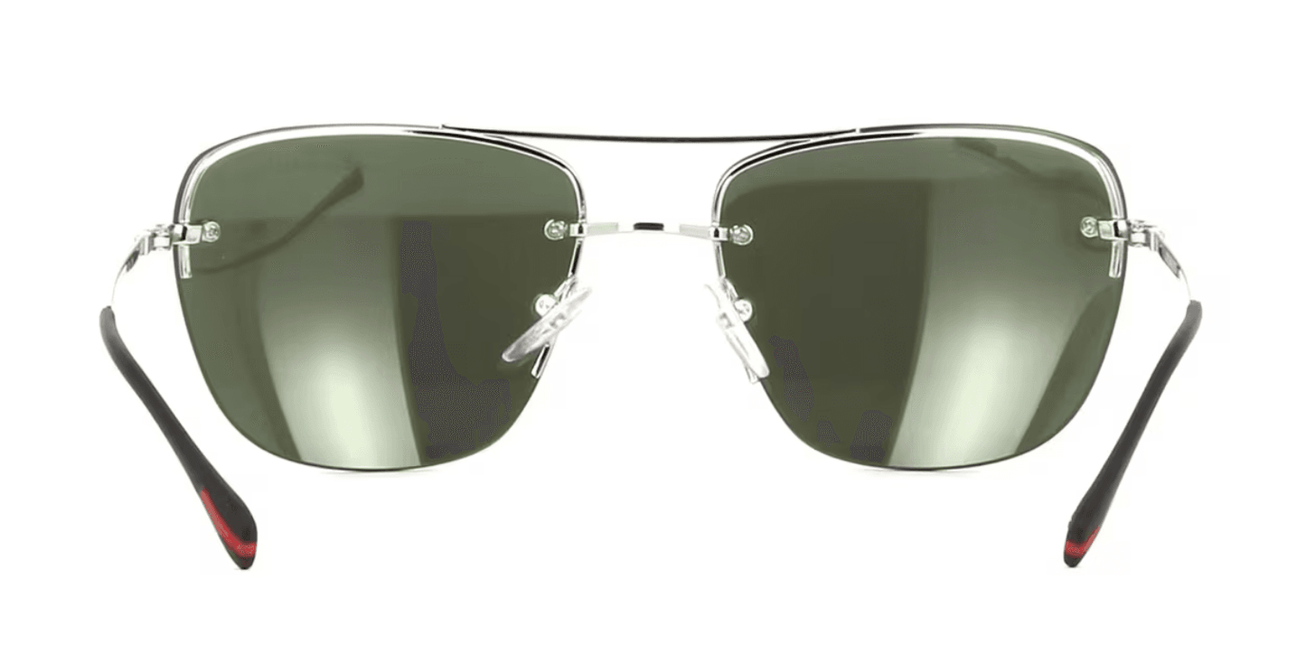 Prada SPS 52R 1BC-5K2 - Silver-Green Silver by Prada for Unisex - 56-16-135 mm Sunglasses