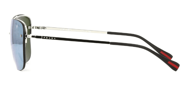 Prada SPS 52R 1BC-5K2 - Silver-Green Silver by Prada for Unisex - 56-16-135 mm Sunglasses