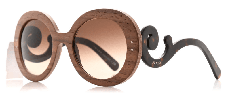 Prada SPR 27R IAM-6S1 - Nut Canaletto-Brown Shaded by Prada for Women - 55-22-135 mm Sunglasses