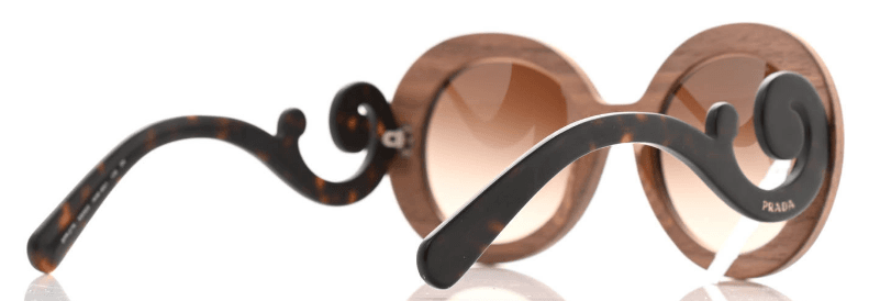 Prada SPR 27R IAM-6S1 - Nut Canaletto-Brown Shaded by Prada for Women - 55-22-135 mm Sunglasses