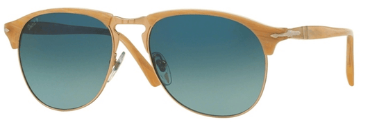 Persol PO8649S 1046-S3 - Light Horn-Blue Faded Polarized by Persol for Men - 56-18-145 mm Sunglasses