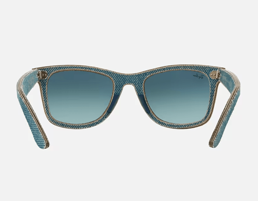 Ray Ban RB 2140 1194-30 Wayfarer Denim - Blue Denim Blue-Silver Flash by Ray Ban for Unisex - 50-22-150 mm Sunglasses