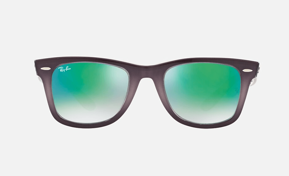Ray Ban RB 2140 1199-4J Wayfarer - Grey Black-Green Gradient Flash by Ray Ban for Unisex - 50-22-150 mm Sunglasses