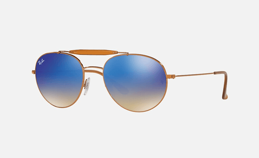 Ray Ban RB 3540 198-8B - Shiny Bronze-Blue Flash Gradient by Ray Ban for Unisex - 53-18-140 mm Sunglasses