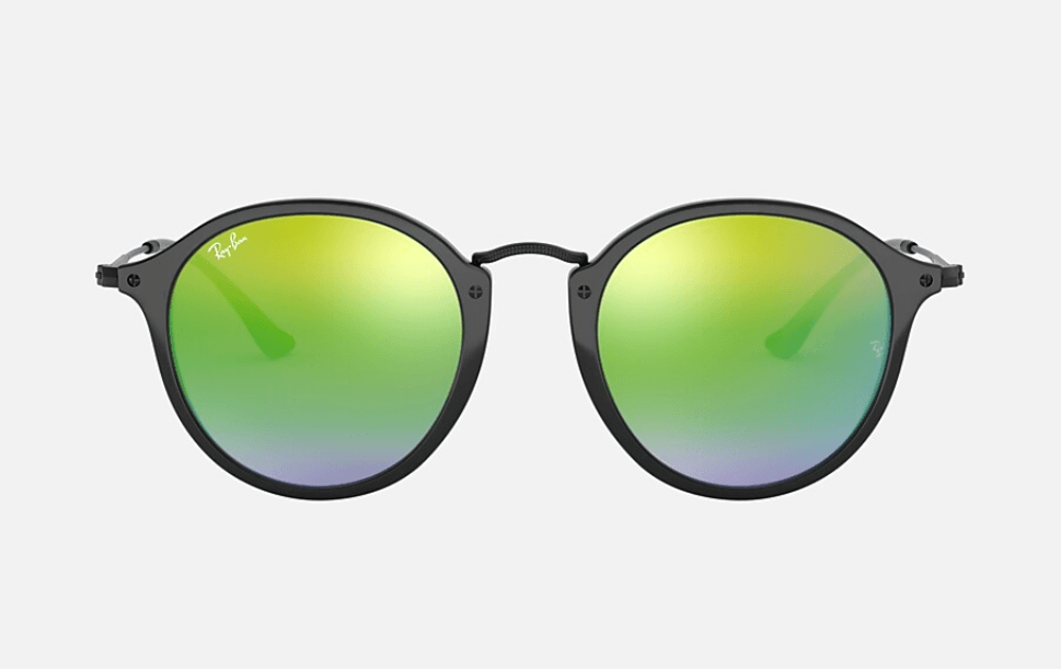 Ray Ban RB 2447 901-4J - Black-Green Gradient Flash by Ray Ban for Unisex - 49-21-145 mm Sunglasses