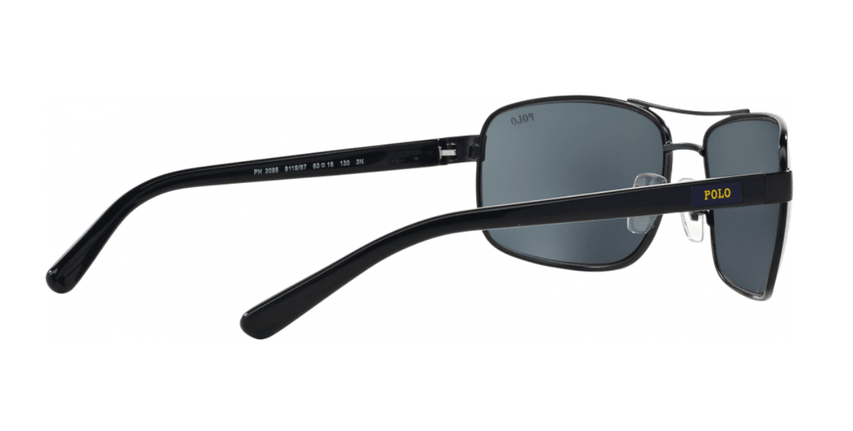 Polo Ralph Lauren PH 3095 9119-87 - Matte Navy Blue-Grey Blue by Ralph Lauren for Men - 63-16-130 mm Sunglasses