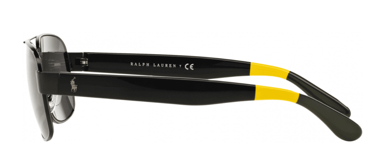 Polo Ralph Lauren PH 3097 9304-87 - Semi Shiny Black-Dark Grey by Ralph Lauren for Men - 59-14-145 mm Sunglasses