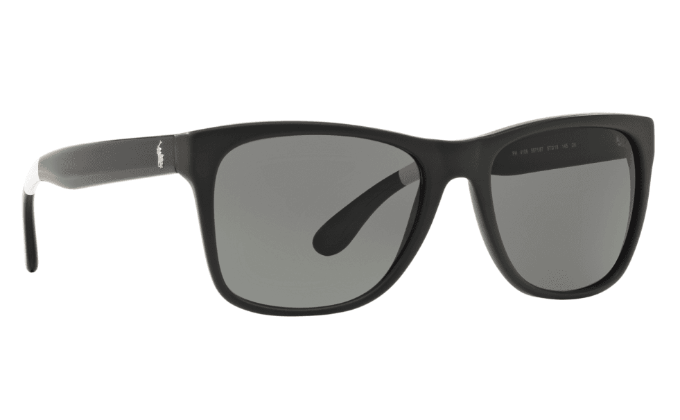 Polo Ralph Lauren PH 4106 5571-87 - Matte Grey-Grey by Ralph Lauren for Men - 57-18-145 mm Sunglasses