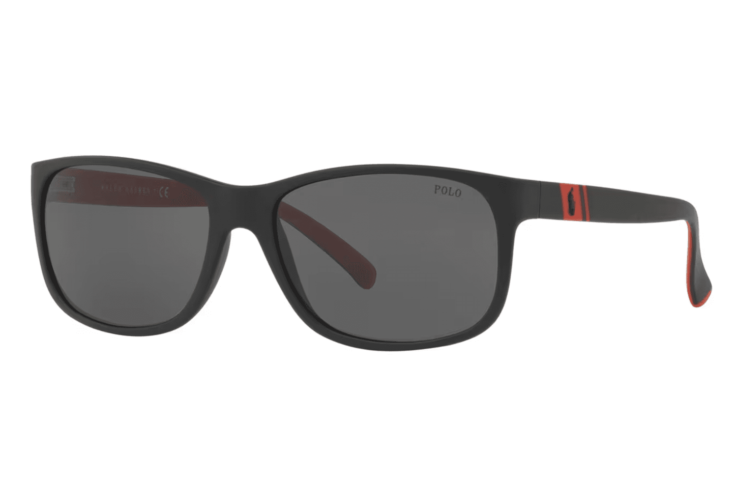 Polo Ralph Lauren PH 4109 5247-87 - Matte Black Red-Grey by Ralph Lauren for Men - 59-17-145 mm Sunglasses