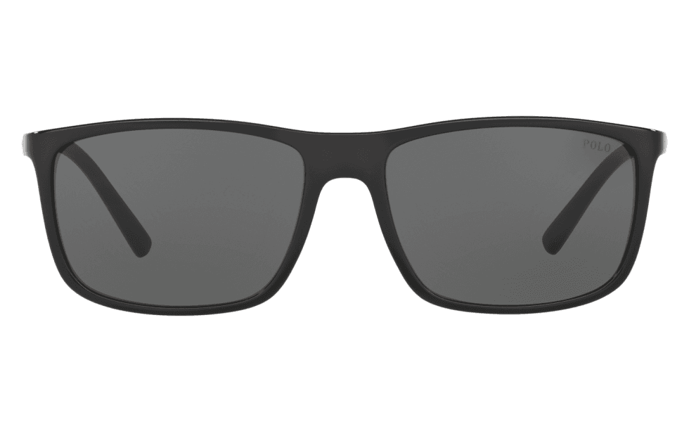 Polo Ralph Lauren PH 4115 5001-87 - Shiny Black-Grey by Ralph Lauren for Men - 57-16-145 mm Sunglasses