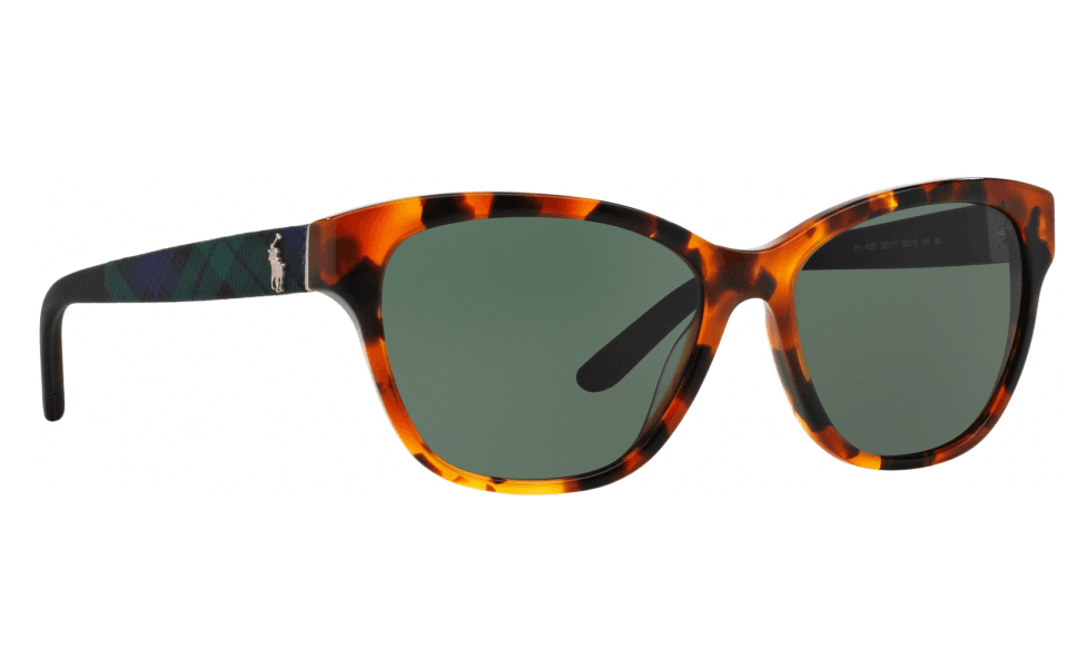 Polo Ralph Lauren PH 4093 5501-71 - Tokio Havana Grey-Green by Ralph Lauren for Women - 56-16-140 mm Sunglasses