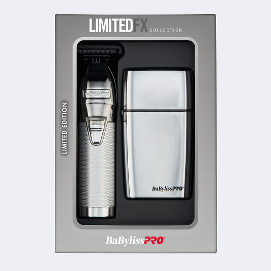 BaBylissPRO LimitedFX Silver Trimmer & Double Foil Shaver