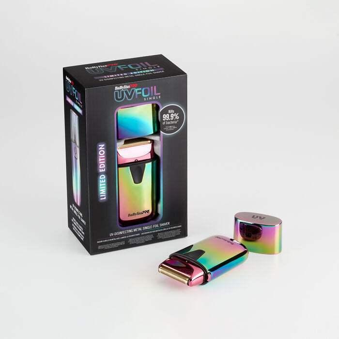 BabylissPro LoPROFX UV Disinfecting Single Foil Shaver - Iridescent
