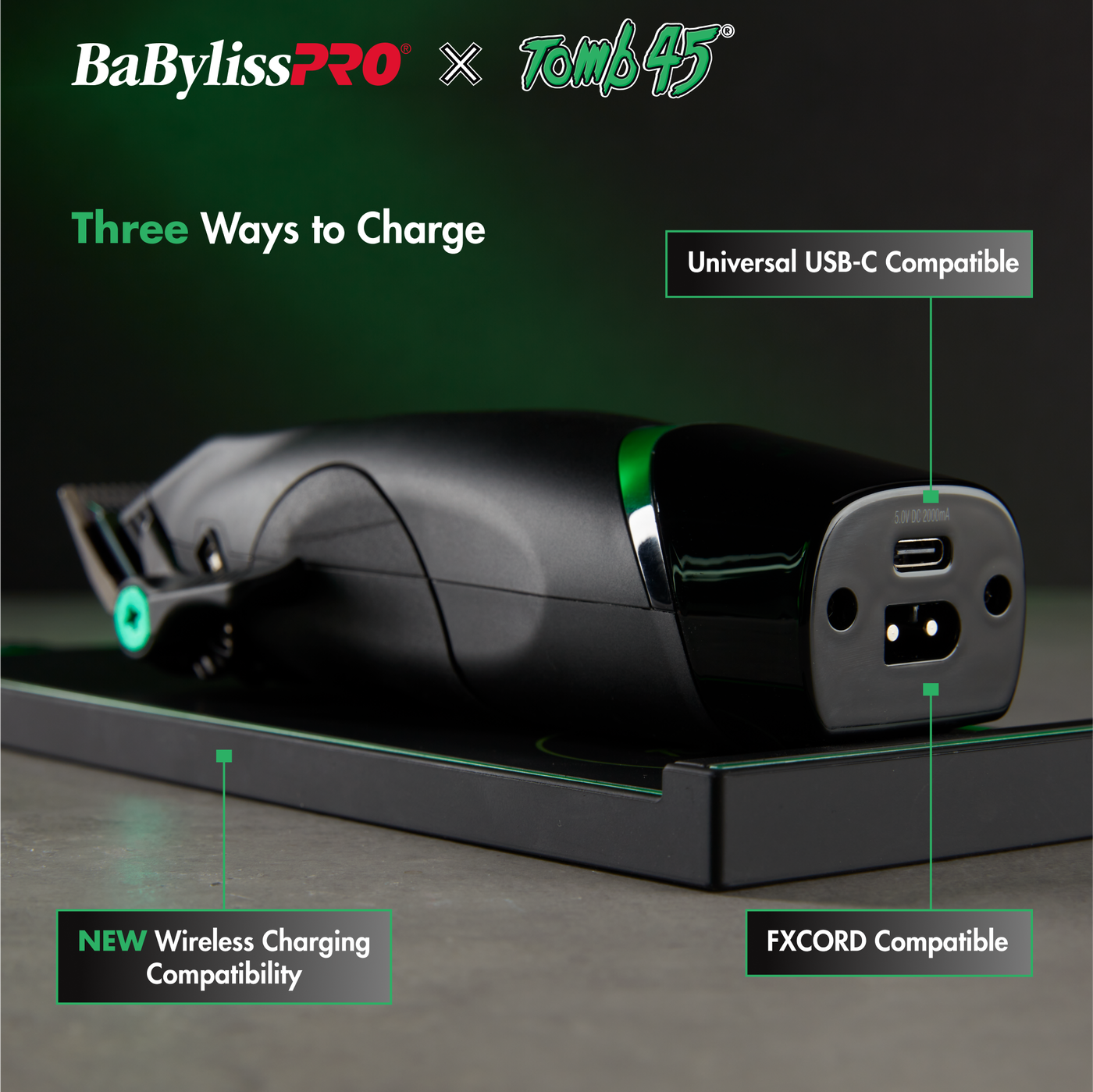 Babyliss x Tomb45 Wireless-Charging Clippers
