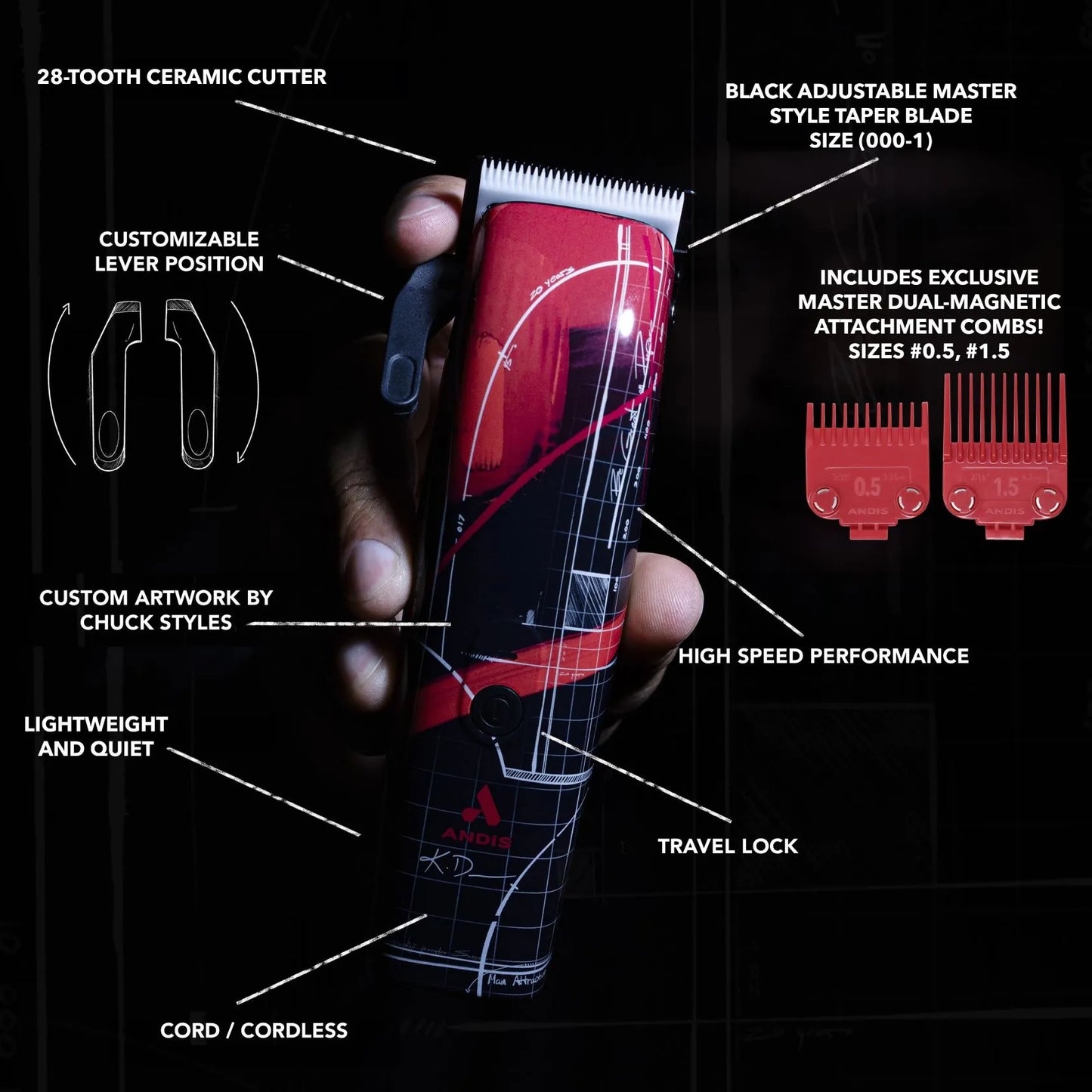 Andis Envy II Clipper – Kenny Duncan Edition