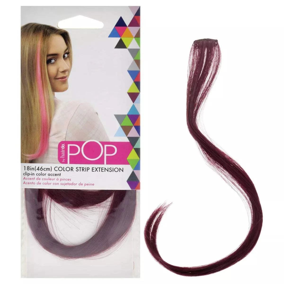 Pop Color Strip Extension - Berry Kiss by Hairdo for Women - 18 Inch Hair Extension