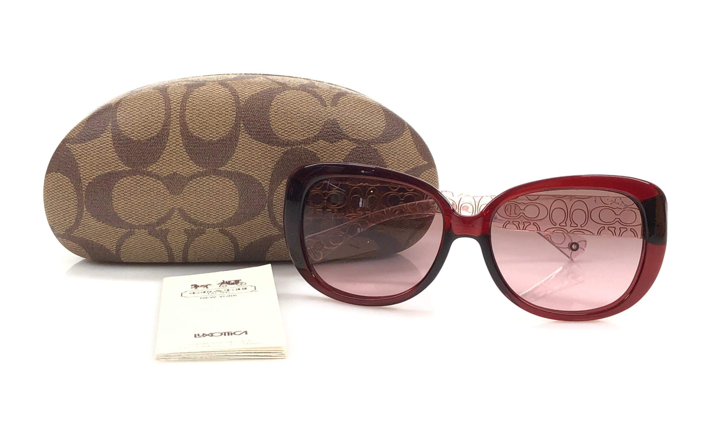 Coach Laurin HC8076 5154-14 - Burgundy-Pink Crystal by Coach for Women - 56-15-135 mm Sunglasses