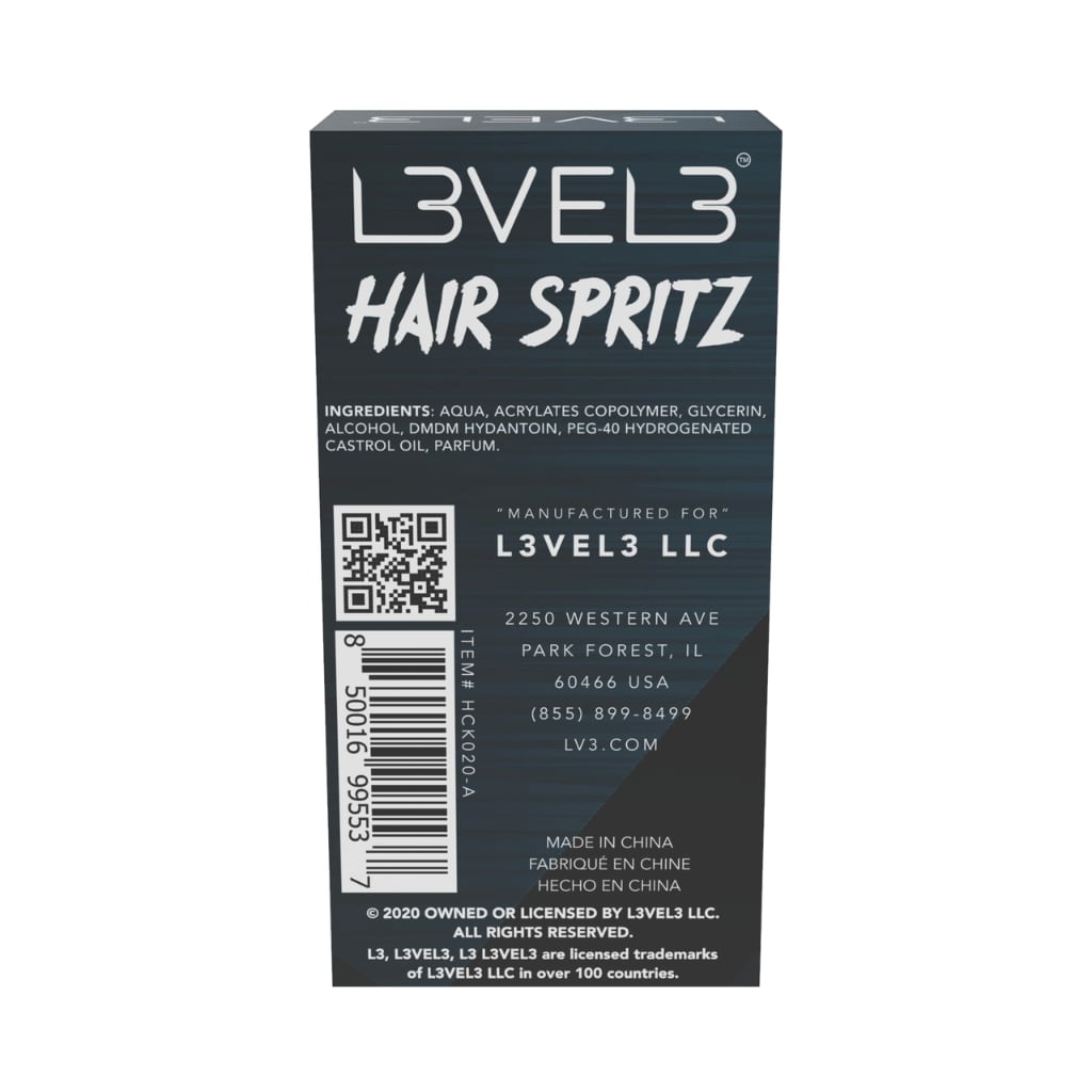 L3VEL3 Hair Spritz Spray 3.3 oz