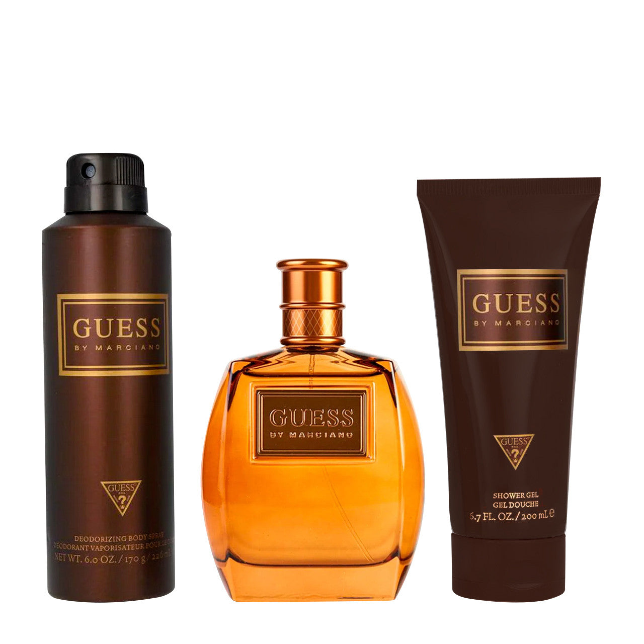 Guess by Marciano by Guess for Men - 3 Pc Gift Set 3.4oz EDT Spray, 6.7oz Shower Gel, 6.0oz Deodorizing Body Spray