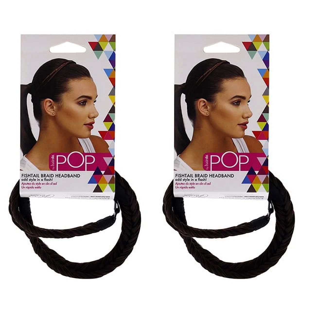 Pop Fishtail Braid Headband - R6 Dark Chocolate by Hairdo for Women - 1 Pc Hair Band - Pack of 2