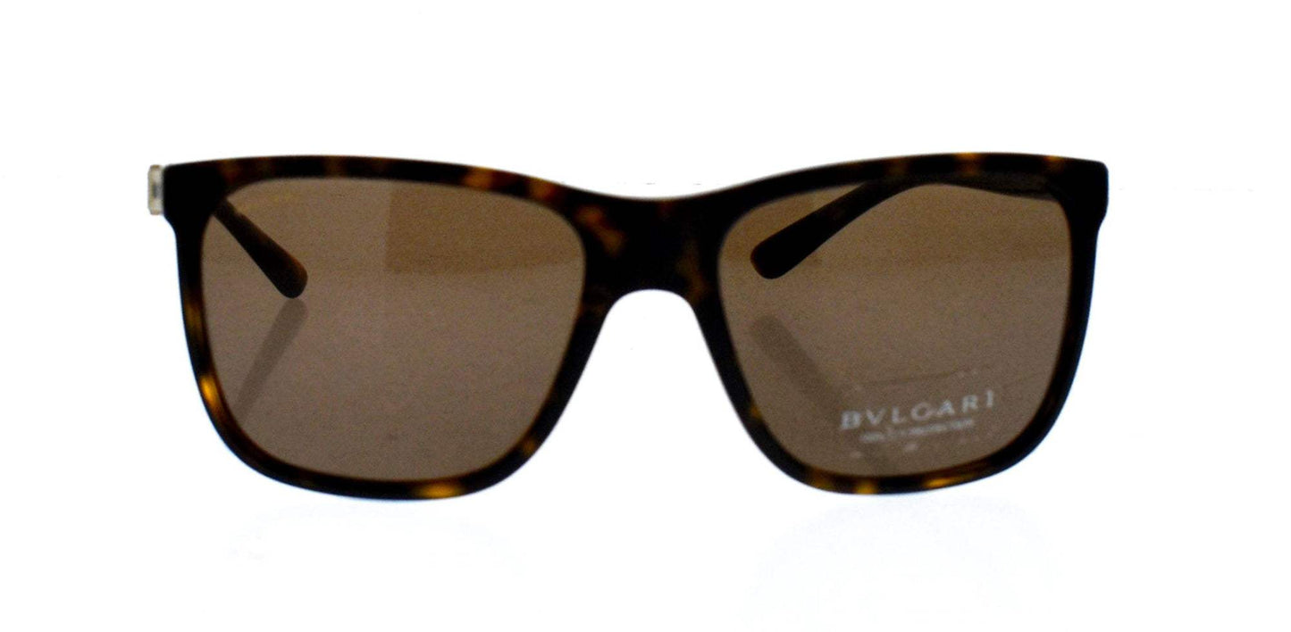 Bvlgari BV7027 504-73 - Dark Havana-Brown by Bvlgari for Men - 57-17-140 mm Sunglasses