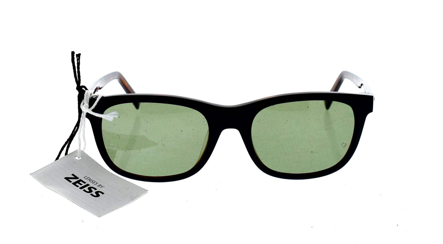 Mont Blanc MB507S 01N - Shiny Black-Green Polarized by Mont Blanc for Men - 53-19-145 mm Sunglasses
